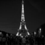 tour eiffel in bianco e nero